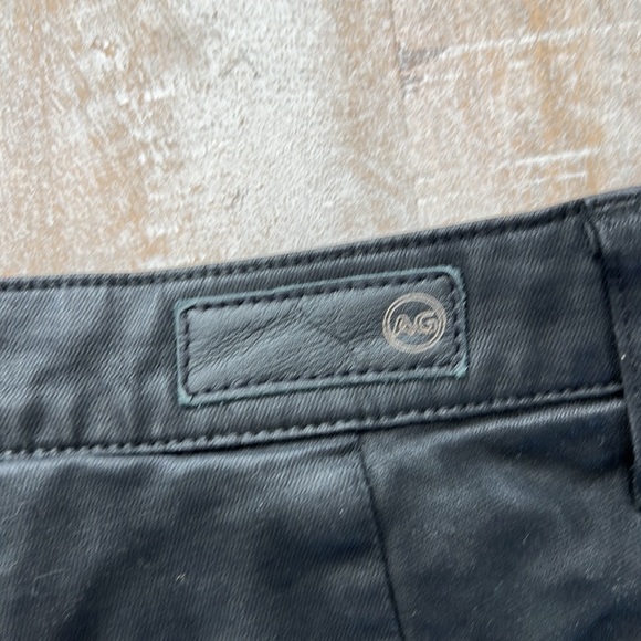 AG Jeans Caden Tailored Trouser Leatherette Jean {Ltt Lt Super Black} 29